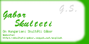 gabor skulteti business card