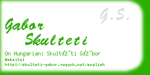 gabor skulteti business card